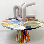 Дизайнерский журнальный стол с цветным орнаментом Unyly варинант исполнения - 1 | Loft Concept в Казани