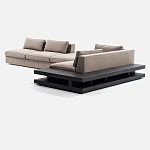 Современный модульный диван Zartаrn с приставным деревянным столиком варинант исполнения - 2 | Loft Concept в Казани