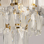 Люстра многоярусная с овальными прозрачными подвесками 28 см Harmonica варинант исполнения - 8 | Loft Concept в Казани