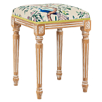 Банкетка одноместная из массива бука с цветочным принтом Beige Chinoiserie Garden Banquette варинант исполнения - 1 | Loft Concept в Казани