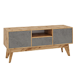 ТВ-тумба с фасадом цвета серый бетон Grace of Furniture  варинант исполнения - 2 | Loft Concept в Казани