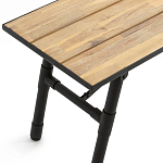 Скамья с сиденьем из массива акации Damon Industrial Wooden Bench варинант исполнения - 2 | Loft Concept в Казани