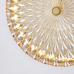 Подвесной светильник с плафоном из рельефного стекла Peony Glass Bronze  варинант исполнения - 6 | Loft Concept в Казани