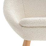 Кресло на деревянных ножках с обивкой из ткани букле Aldo Boucle Armchair варинант исполнения - 5 | Loft Concept в Казани