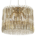 Круглая люстра с металлическими и хрустальными подвесками Bonnay Crystal Chandelier варинант исполнения - 1 | Loft Concept в Казани