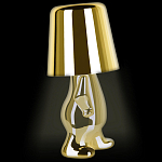 Настольная лампа фигурная золотого цвета с гладким абажуром Высота 19 см Sophia варинант исполнения - 5 | Loft Concept в Казани