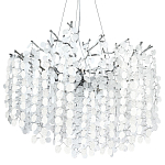 Люстра с круглыми хрустальными подвесками Fairytree Chrome Crystal Branches Chandelier 10 варинант исполнения - 1 | Loft Concept в Казани