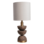 Настольная лампа с белым цилиндрическим абажуром на фигурном основании из полусфер Bewitchment варинант исполнения - 2 | Loft Concept в Казани