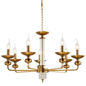 Люстра бронзового цвета со стеклянным декором Candelabrum D75 см