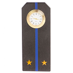 Часы погон подарочные настольные Авиация ВМФ из натурального камня Змеевик Military Clock варинант исполнения - 1 | Loft Concept в Казани