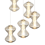 Люстра светодиодная с стеклянными волнообразными плафонами Amphora of Light варинант исполнения - 4 | Loft Concept в Казани