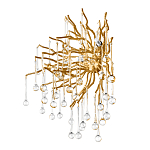Бра с лучеобразным основанием и подвесками из прозрачного стекла в виде длинных капель Droplet Chandelier варинант исполнения - 5 | Loft Concept в Казани