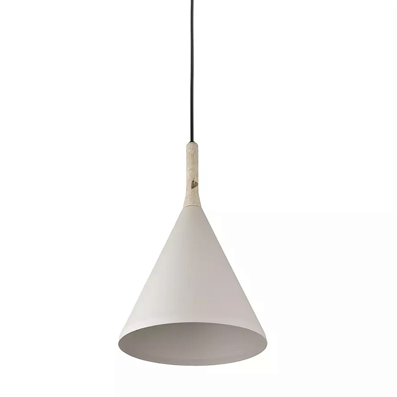 Подвесной светильник с плафоном в форме конуса Opaque Lamp Бежевый в Казани | Loft Concept 