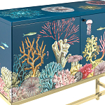 Буфет ручная роспись в морском стиле Cabinet Fondo Marino  варинант исполнения - 4 | Loft Concept в Казани