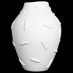 Декоративная ваза белая керамическая с абстрактным объемным декором Molecule Collection варинант исполнения - 1 | Loft Concept в Казани