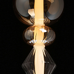 Подвесной светильник с вертикальной композицией из прозрачных и янтарных стеклянных шаров и ромбов Gabriel Scott Luna варинант исполнения - 5 | Loft Concept в Казани