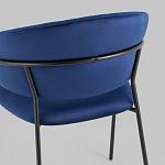 Стул в велюре синего цвета Horizon варинант исполнения - 6 | Loft Concept в Казани