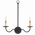 Бра настенное черное с 2-мя лампами Candle Sleeves варинант исполнения - 3 | Loft Concept в Казани