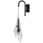 Бра черного цвета с плафоном из рельефного стекла Glass Pod варинант исполнения - 3 | Loft Concept в Казани