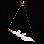 Люстра горизонтальная с волнистым белым плафоном Golden Swirl варинант исполнения - 4 | Loft Concept в Казани