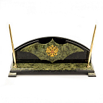 Настольный письменный набор из змеевика с гербом РФ Successful Leader варинант исполнения - 1 | Loft Concept в Казани