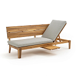 Садовый диван-трансофрмер Kate серый варинант исполнения - 7 | Loft Concept в Казани