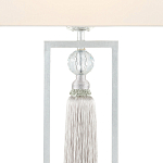 Настольная лампа с прямоугольным тканевым абажуром на белом мраморном основании Silver Threads варинант исполнения - 1 | Loft Concept в Казани