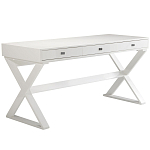 Письменный стол белый с 3-мя ящиками и крестообразным основанием Ymercte варинант исполнения - 1 | Loft Concept в Казани