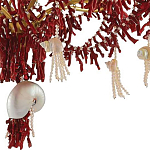Люстра с декором в виде кораллов и ракушек Corals and Shells Chandelier Red варинант исполнения - 2 | Loft Concept в Казани