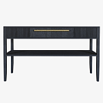 Дизайнерская Консоль с полкой и ящиком Primo Черный дуб варинант исполнения - 7 | Loft Concept в Казани