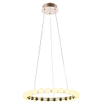 Люстра светодиодная кольцевая с круглыми плафонами белого цвета PEARLS Suspension 48 варинант исполнения - 4 | Loft Concept в Казани