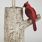 Настольная лампа с тканевым абажуром и основанием в виде птицы на дереве Simurq варинант исполнения - 4 | Loft Concept в Казани