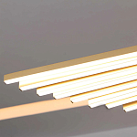 Люстра в виде распахнутых крыльев из тонких металлических планок Flight of Freedom варинант исполнения - 7 | Loft Concept в Казани