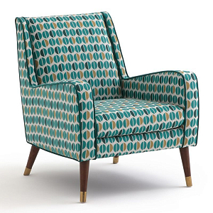 Кресло Contrasting Color синий желтый белый