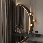 Подвесной светильник с рифлёным плафоном в форме шара Ripple Glow варинант исполнения - 5 | Loft Concept в Казани