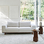 Приставной столик из массива дерева Walnut Triple варинант исполнения - 9 | Loft Concept в Казани