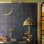 Обои ручная роспись Tsukimi Original colourway on gilded silk with antiquing варинант исполнения - 2 | Loft Concept в Казани