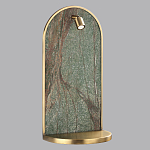 Настенный светильник зеленого цвета с бронзовой рамкой овальной формы с полкой Herbarium  варинант исполнения - 4 | Loft Concept в Казани