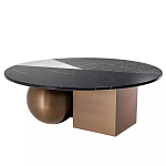 Дизайнерский журнальный стол с круглой столешницей на 3-х геометрических ножках Lehumod варинант исполнения - 5 | Loft Concept в Казани