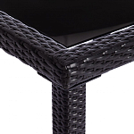 Обеденный комплект из искуственного ротанга Vintara черный варинант исполнения - 9 | Loft Concept в Казани