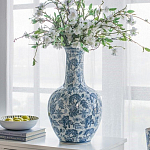 Ваза с классическим узором шинуазри синего цвета Blue & White Ornament  варинант исполнения - 4 | Loft Concept в Казани