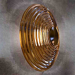 Бра с рельефным круглым плафоном янтарного цвета Savio Glass Disc Light варинант исполнения - 1 | Loft Concept в Казани