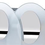 Бра с тремя круглыми матовыми стеклянными дисками и зеркальными вставками Lunaria  варинант исполнения - 2 | Loft Concept в Казани