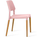 Пластиковый стул на ножках из массива бука Ferret Pink варинант исполнения - 3 | Loft Concept в Казани