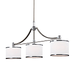 Люстра линейная с 3-мя белыми цилиндрическими плафонами Feiss варинант исполнения - 1 | Loft Concept в Казани