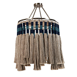 Люстра круглая плетеная с кисточками цвета серый дуб Boho Tassel Chandelier варинант исполнения - 2 | Loft Concept в Казани