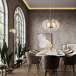 Люстра с декором в виде крупных рельефных лепестков 80 см Ethereal Bloom варинант исполнения - 3 | Loft Concept в Казани