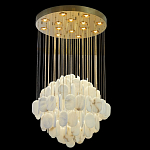 Люстра с овальными подвесками из натурального камня Spatial Composition варинант исполнения - 6 | Loft Concept в Казани