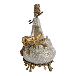 Чаша для фруктов из фарфора бронзовыми фигурками леопардов Eden Garden варинант исполнения - 4 | Loft Concept в Казани