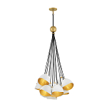 Люстра с 15-ю белыми  плафонами с золотой внутренней поверхностью Hinkley варинант исполнения - 2 | Loft Concept в Казани